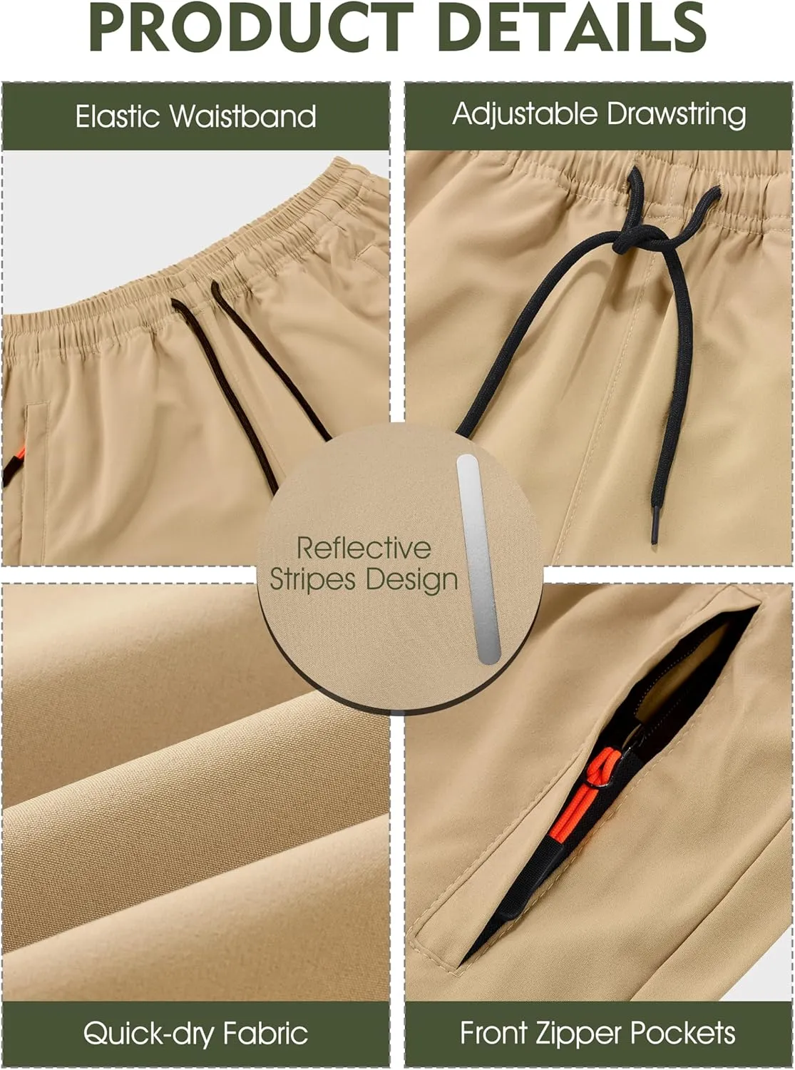 Resinta 3 Pack Boys Athletic Shorts with Zipper Pockets Dry Fit Lightweight Hiking Cargo Shorts for Gym Outdoors
