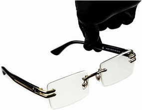 Retro Original Vintage Rectangular Style Designer Rimless Clear Lens Gold Frame Eyewear Unisex Square Frameless Men’s Women Clear Tint Rectangle Hip Hop Eye Glasses