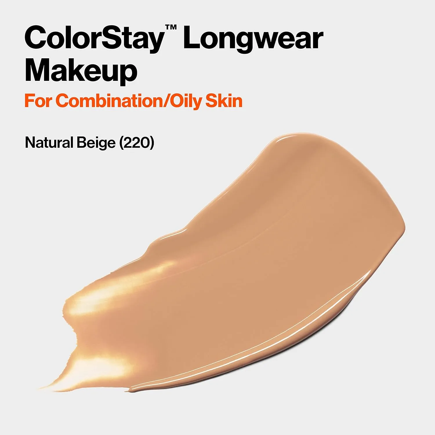 Revlon Liquid Foundation, ColorStay Face Makeup for Combination & Oily Skin, SPF 15, Medium-Full Coverage with Matte Finish, 220 Natural Beige, 1 Fl Oz