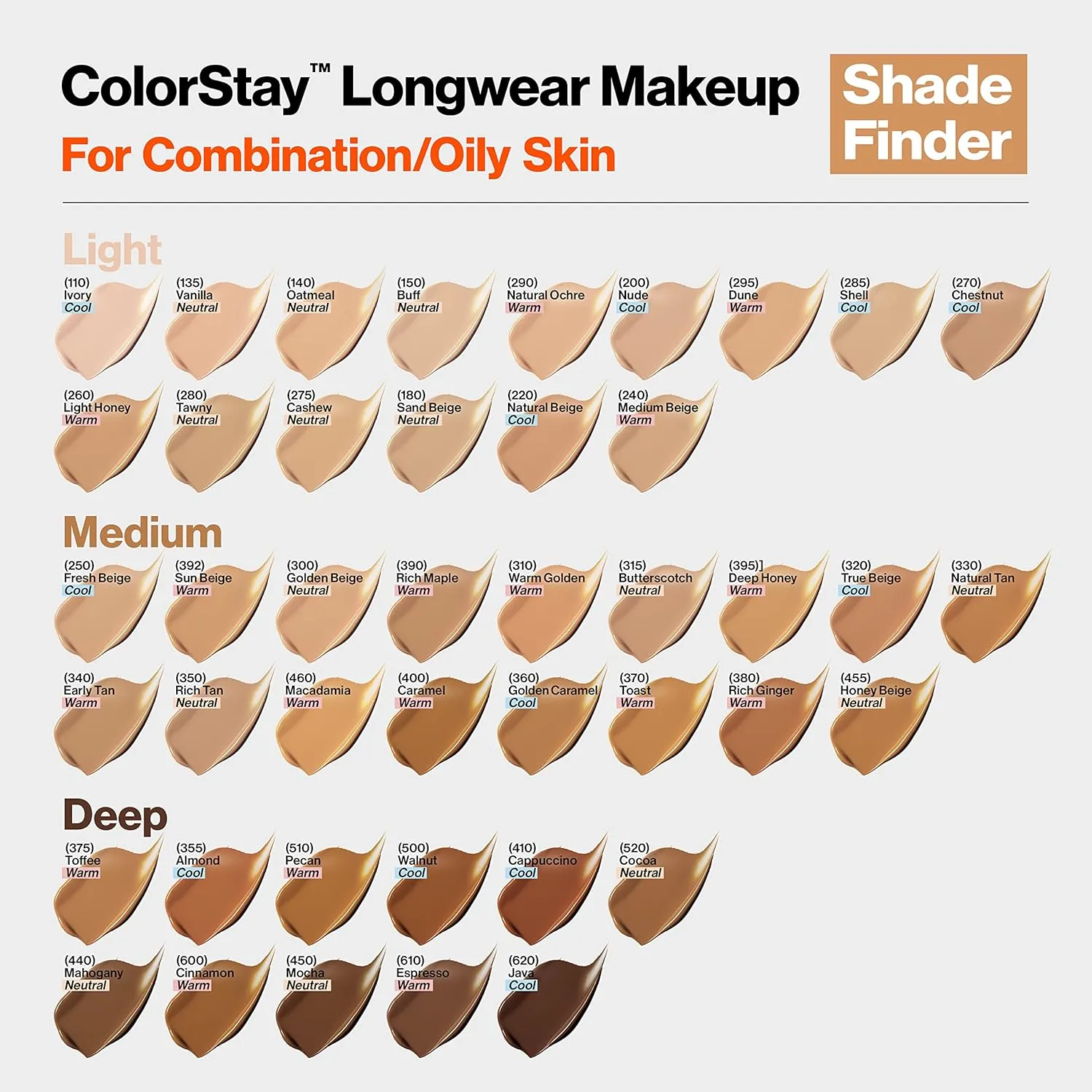 Revlon Liquid Foundation, ColorStay Face Makeup for Combination & Oily Skin, SPF 15, Medium-Full Coverage with Matte Finish, 220 Natural Beige, 1 Fl Oz