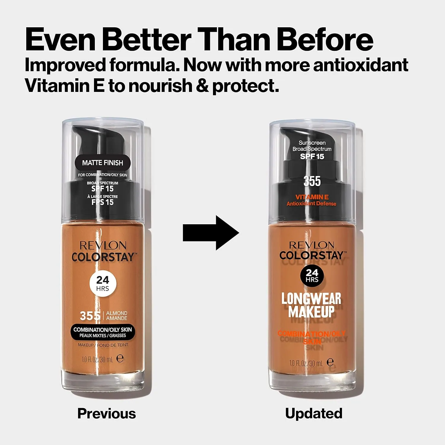 Revlon Liquid Foundation, ColorStay Face Makeup for Combination & Oily Skin, SPF 15, Medium-Full Coverage with Matte Finish, 220 Natural Beige, 1 Fl Oz