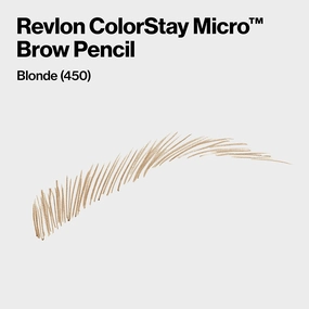 Revlon ColorStay Micro Eyebrow Pencil with Built In Spoolie Brush, Infused with Argan and Marula Oil, Waterproof, Smudgeproof, 450 Blonde, 0.003 oz (Pack of 2)