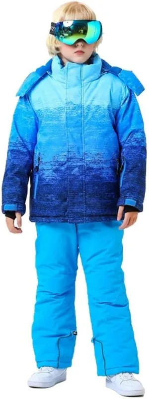 RIUIYELE Kid Ski Suit Boys Girls Windproof Waterproof Ski Jacket and Pants Sets Winter Ski and Snowboarding Suit
