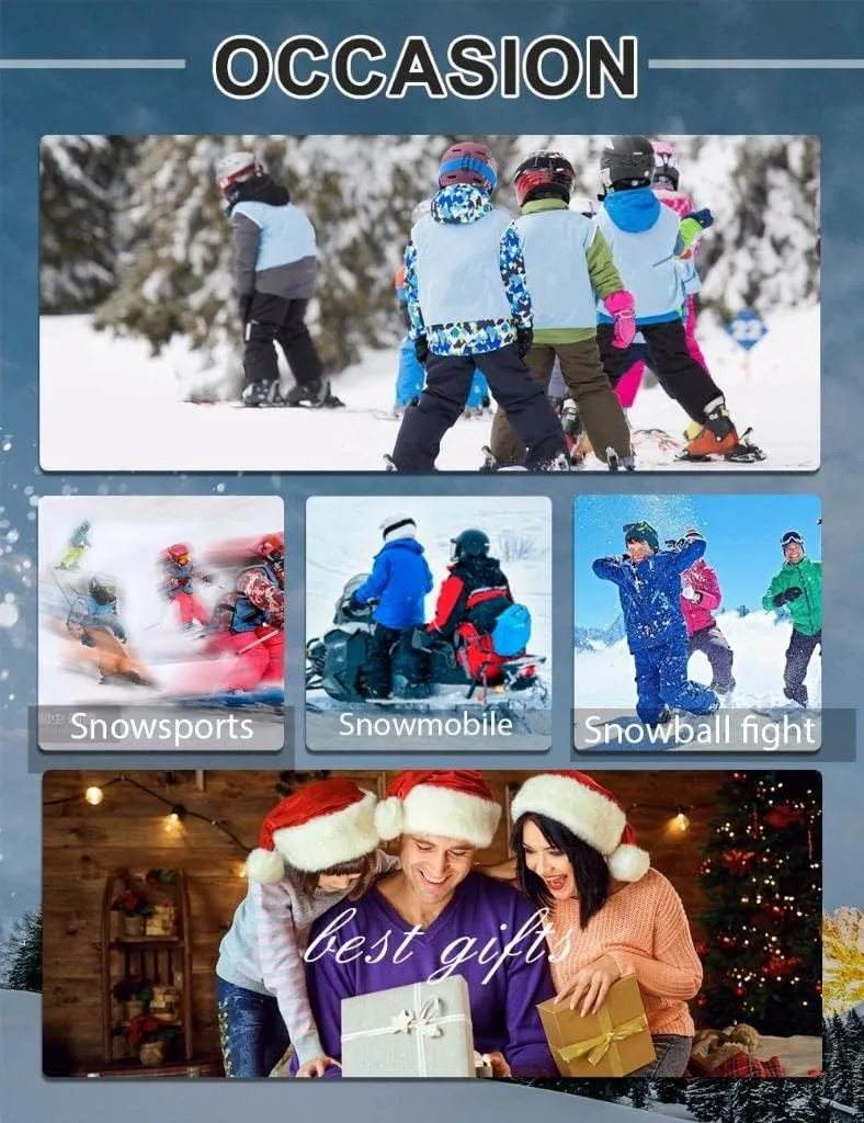 RIUIYELE Kid Ski Suit Boys Girls Windproof Waterproof Ski Jacket and Pants Sets Winter Ski and Snowboarding Suit
