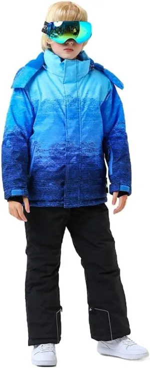 RIUIYELE Kid Ski Suit Boys Girls Windproof Waterproof Ski Jacket and Pants Sets Winter Ski and Snowboarding Suit