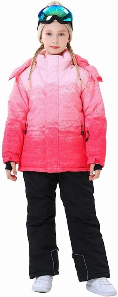 RIUIYELE Kid Ski Suit Boys Girls Windproof Waterproof Ski Jacket and Pants Sets Winter Ski and Snowboarding Suit