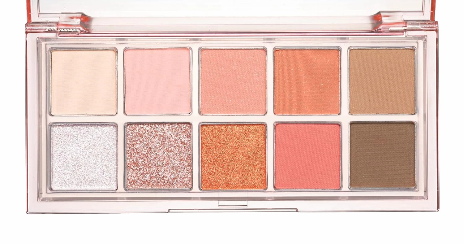 rom&nd Better Than Palette 102g (08 Peach Dahlia Garden) | Eye Makeup Palette, Matte & Shimmer Eye Shadow, Sparkling Glittery, various 10 shades, Long Lasting, High Pigmented, Blendable, Warm Tones