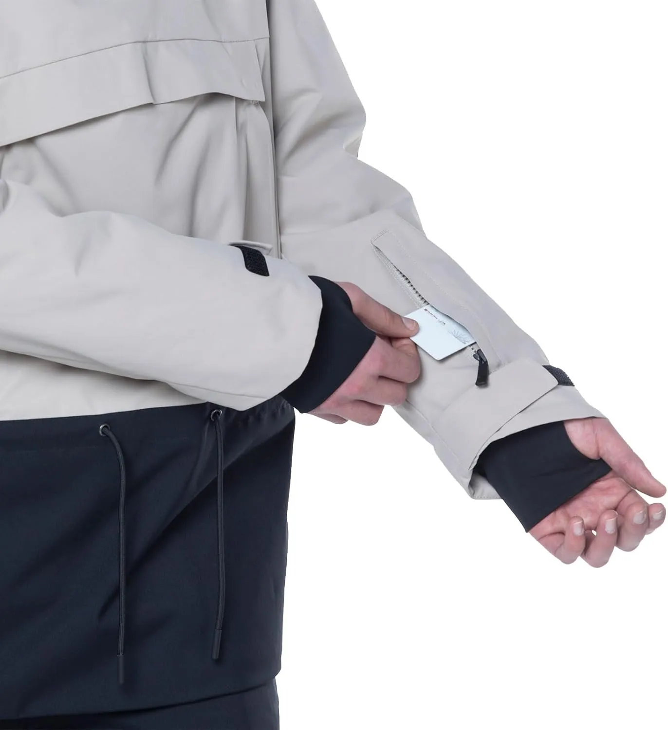 Rossignol Men's Snowboard Anorak Waterproof Windproof Ventilated Relaxed Fit Insulated 1/4 Zip Jacket with Multiple Pockets