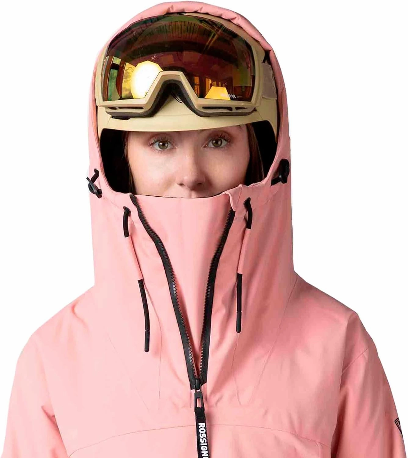 Rossignol Women's Snowboard Anorak Waterproof Windproof Relaxed Fit Insulated 1/4 Zip Active Jacket with Multiple Pockets
