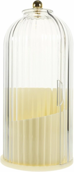 Rotating Makeup Brush Organizer with Lid Clear Dustproof Compartment for Vanity Multifunctional Storage for Brushes Pens and Tools Elegant Design Transparent Finish