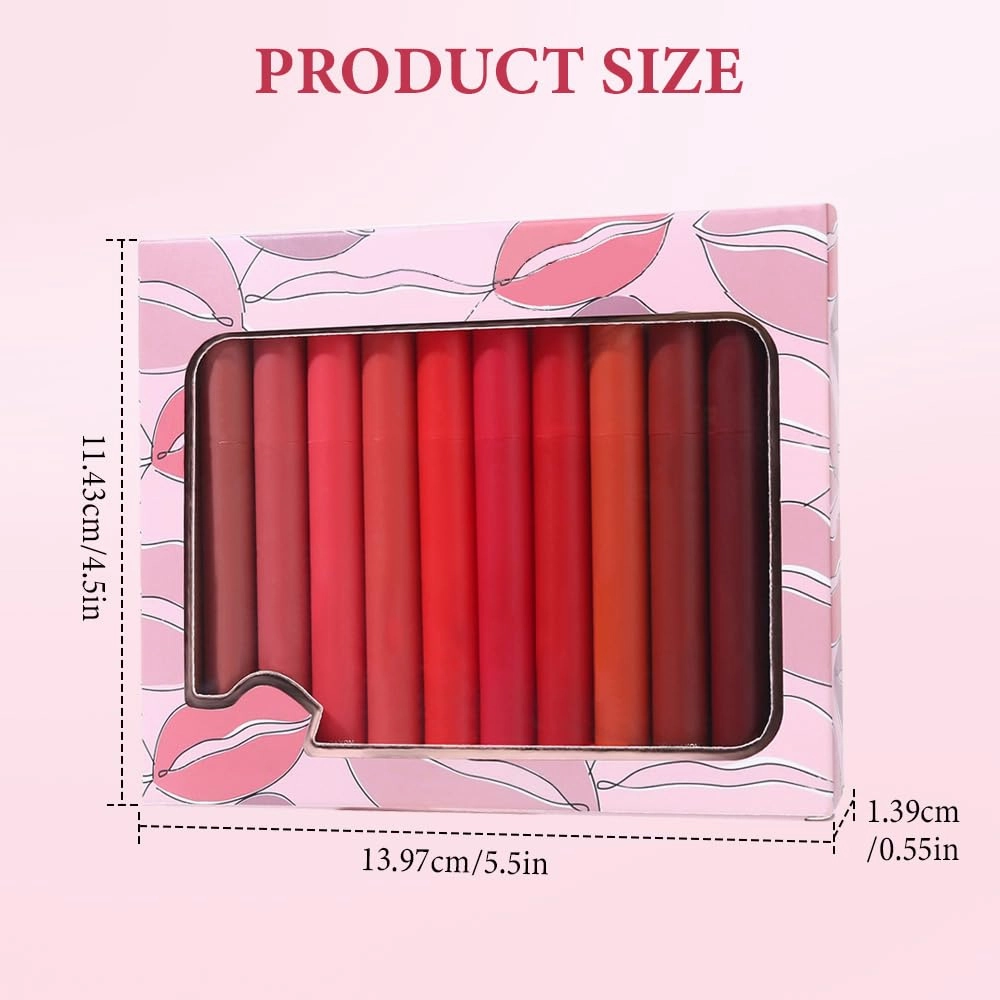 Rotating Sharpenable Matte Lipstick Pencils, 2025 New Red Lip Liner Precision Tip Matte Lip Crayon Waterproof Lip Gloss Stain Set, Daily Application Lip Makeup Long Lasting Pencil (Colorful, One Size)