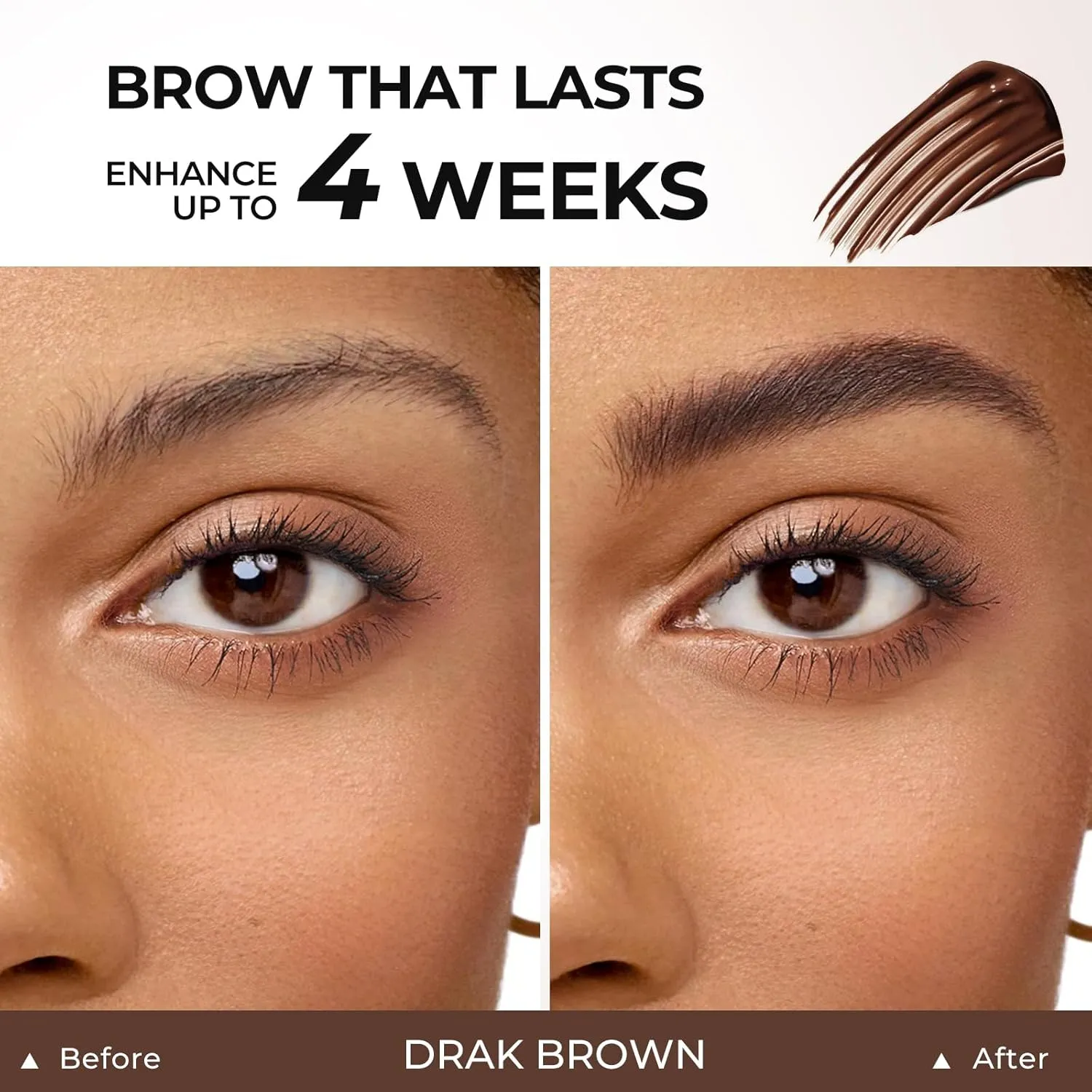 SACE LADY Eyebrow Tint Kit, Semi Permanent Brow Tint for Women, Long Last Effect Up to 4 weeks, Waterproof Sweat-proof, Natural Brows Color DIY at Home, Vegan & Cruelty Free (Dark Brown, 0.5Fl Oz*2)