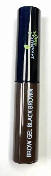 Savarnas Mantra Tinted Eyebrow Gel - Black Brown, 1.20 Fl Oz (Pack of 1)