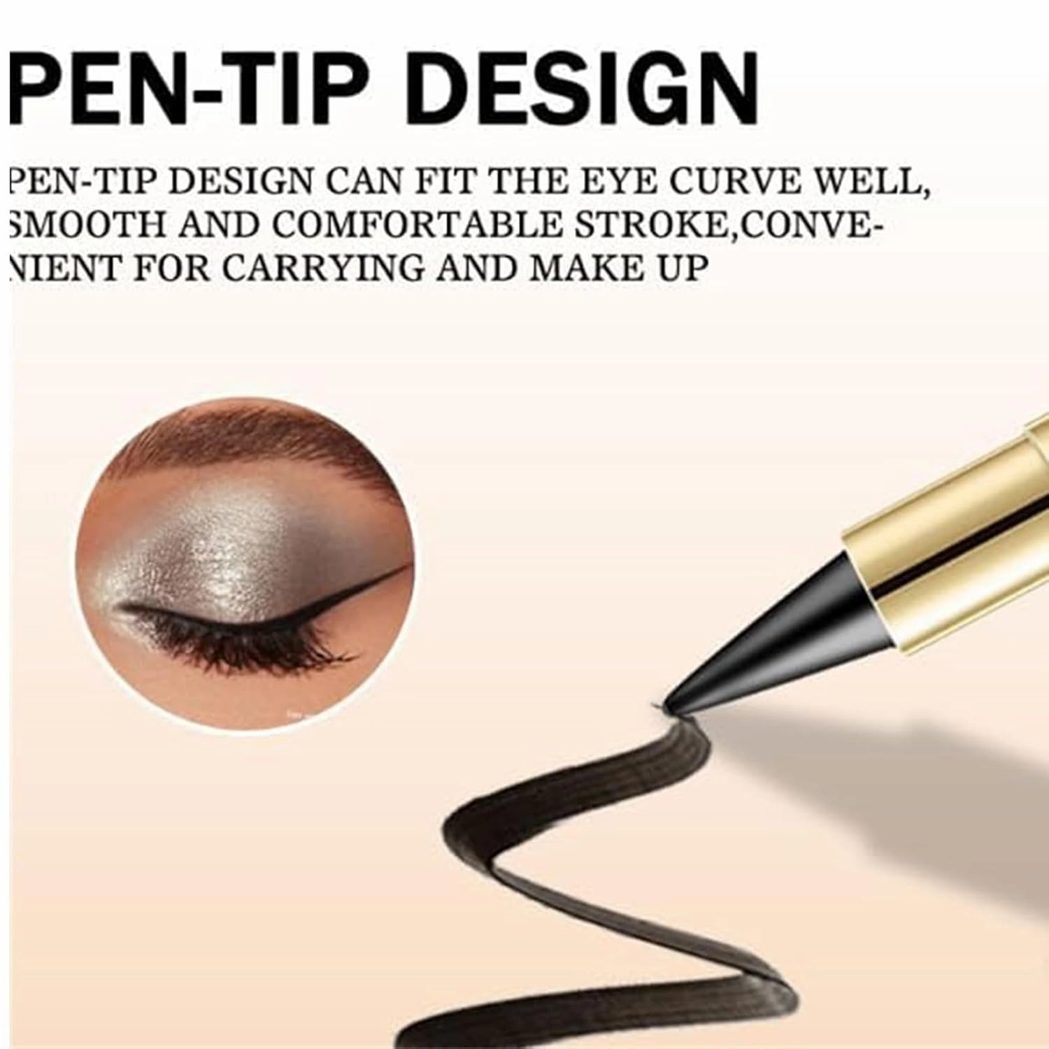 Sayceil Eyeliner, Matte Quick Dry Eyeliner, Ayky Natural Black Eyeliner Cream, Long Wear Gel Eyeliner, Waterproof Long Wear Eyeliner Pencil, Eyeliner for Mature Women (03 04)