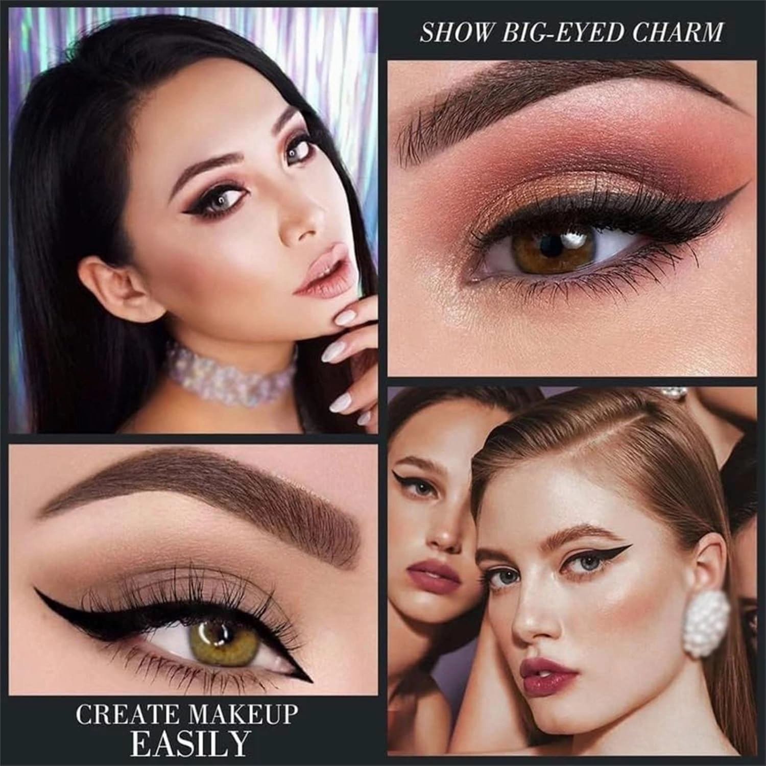 Sayceil Eyeliner, Matte Quick Dry Eyeliner, Ayky Natural Black Eyeliner Cream, Long Wear Gel Eyeliner, Waterproof Long Wear Eyeliner Pencil, Eyeliner for Mature Women (03 04)