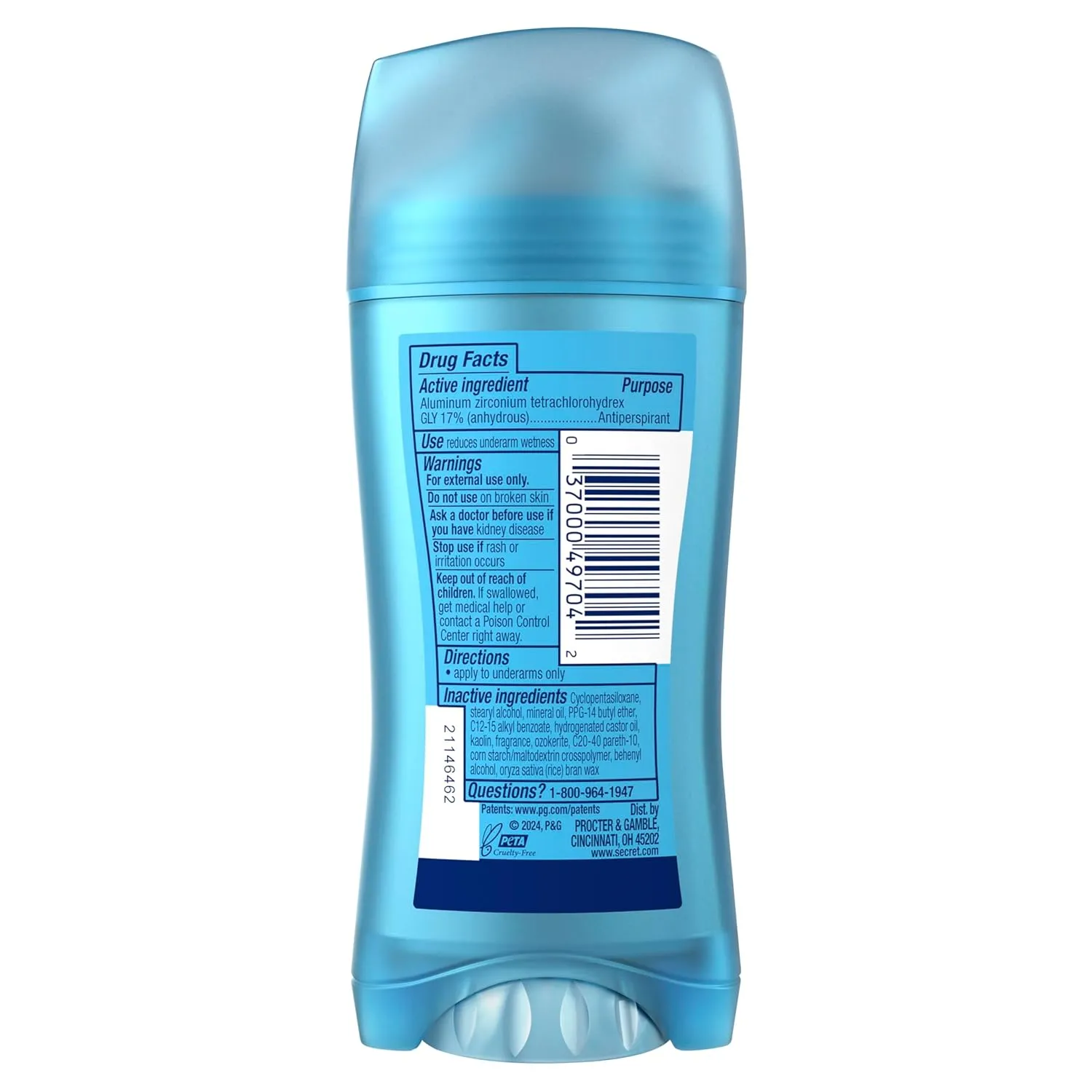 Secret Fresh Antiperspirant Deodorant for Women, 72hr Breathable Sweat & Odor Protection, Instant Freshness & Gentle, PH Balancing Mineral, Invisible Solid, Relaxing Lavender Scent, 2.6 oz (Pack of 3)