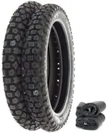 Shinko SR244 Dual Sport Tire Set - Compatible with Honda XR250L SL350K 72-73 XR650L - Tires and Tubes
