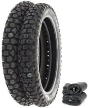 Shinko SR244 Dual Sport Tire Set - Compatible with Honda XR250L SL350K 72-73 XR650L - Tires and Tubes