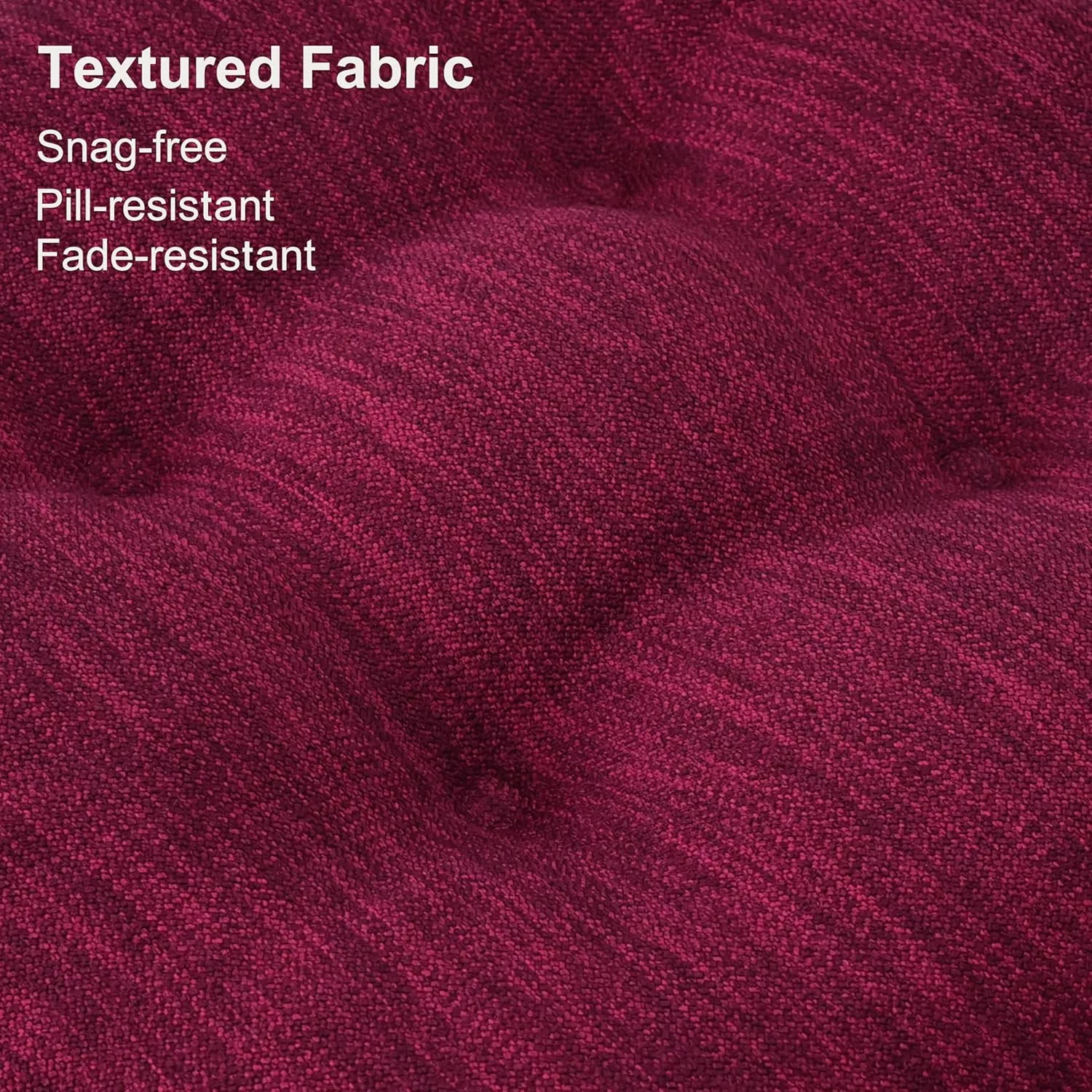 Shinnwa Dining Chair Cushions Set of 4, Dual-Layer Memory Foam Kitchen Chair Cushions, Patented Design Seat Pads with Ties, 16.5 x 16.5 x 3.5in, 4 Pack, Burgundy
