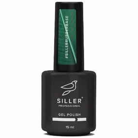 SILLER Rubber BASE Gel Coat, Fiber, Cold, Crystal Shimmer, Hema Free Base, TOP Coat No WIPE, Matte Gel Nail Polish LED/UV Coat Soak Off(Base RUBBER, 15ml.)