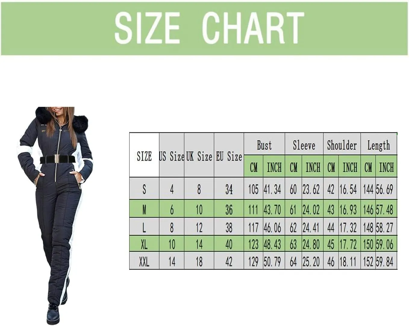Ski Suit for Women 2024 Winter Snowsuit Snowboard Slim Insulated Jumpsuits Waterproof Windproof Outdoor Sport Sets