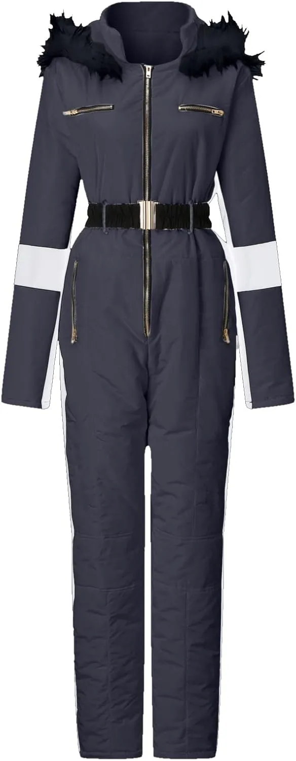 Ski Suit for Women 2024 Winter Snowsuit Snowboard Slim Insulated Jumpsuits Waterproof Windproof Outdoor Sport Sets