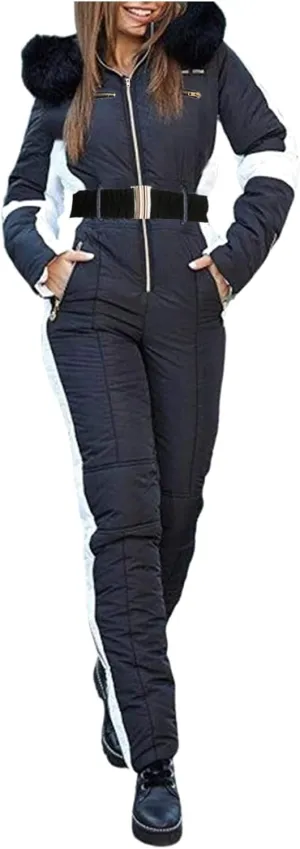 Ski Suit for Women 2024 Winter Snowsuit Snowboard Slim Insulated Jumpsuits Waterproof Windproof Outdoor Sport Sets