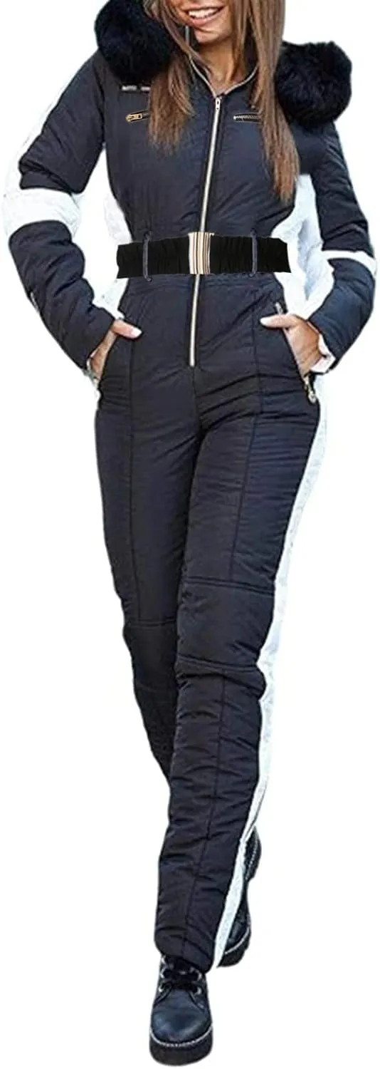 Ski Suit for Women 2024 Winter Snowsuit Snowboard Slim Insulated Jumpsuits Waterproof Windproof Outdoor Sport Sets