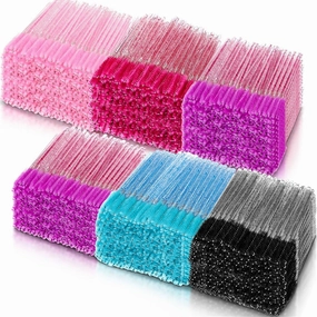Skylety 1000 Pcs Disposable Mascara Wands Bulk Colorful Eyelash Brush Spoolies Makeup Applicator Eyelash Wands for Eye Lash Extension, Eyebrow Comb, 3.9 x 0.2 x 0.3 Inch