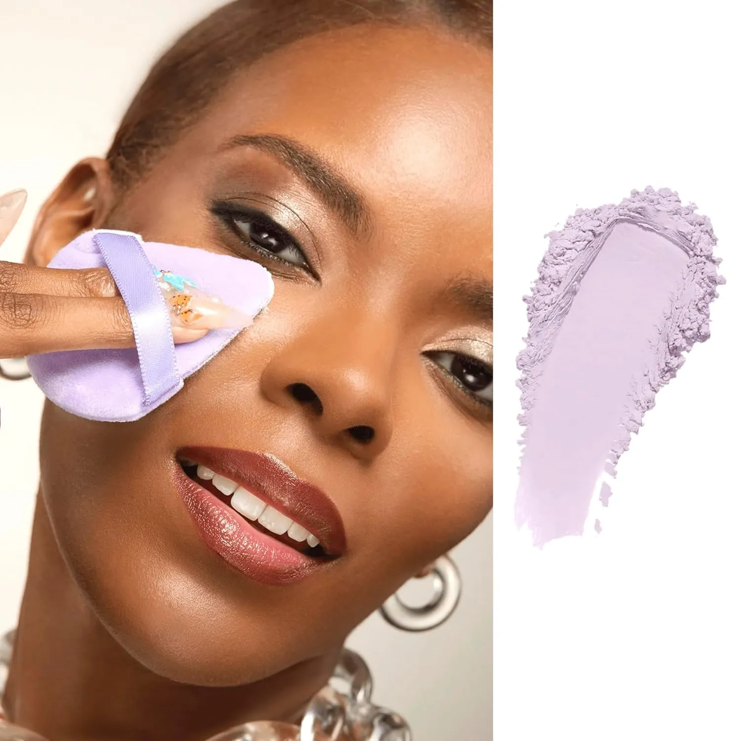 Slay the Bake Blurring Powder by Gerard Cosmetics (Purple), Purple Setting Powder to Blur, Set, and Brighten, Mature Skin Friendly, Talc Free, Cruelty Free, Vegan (0.28 oz)