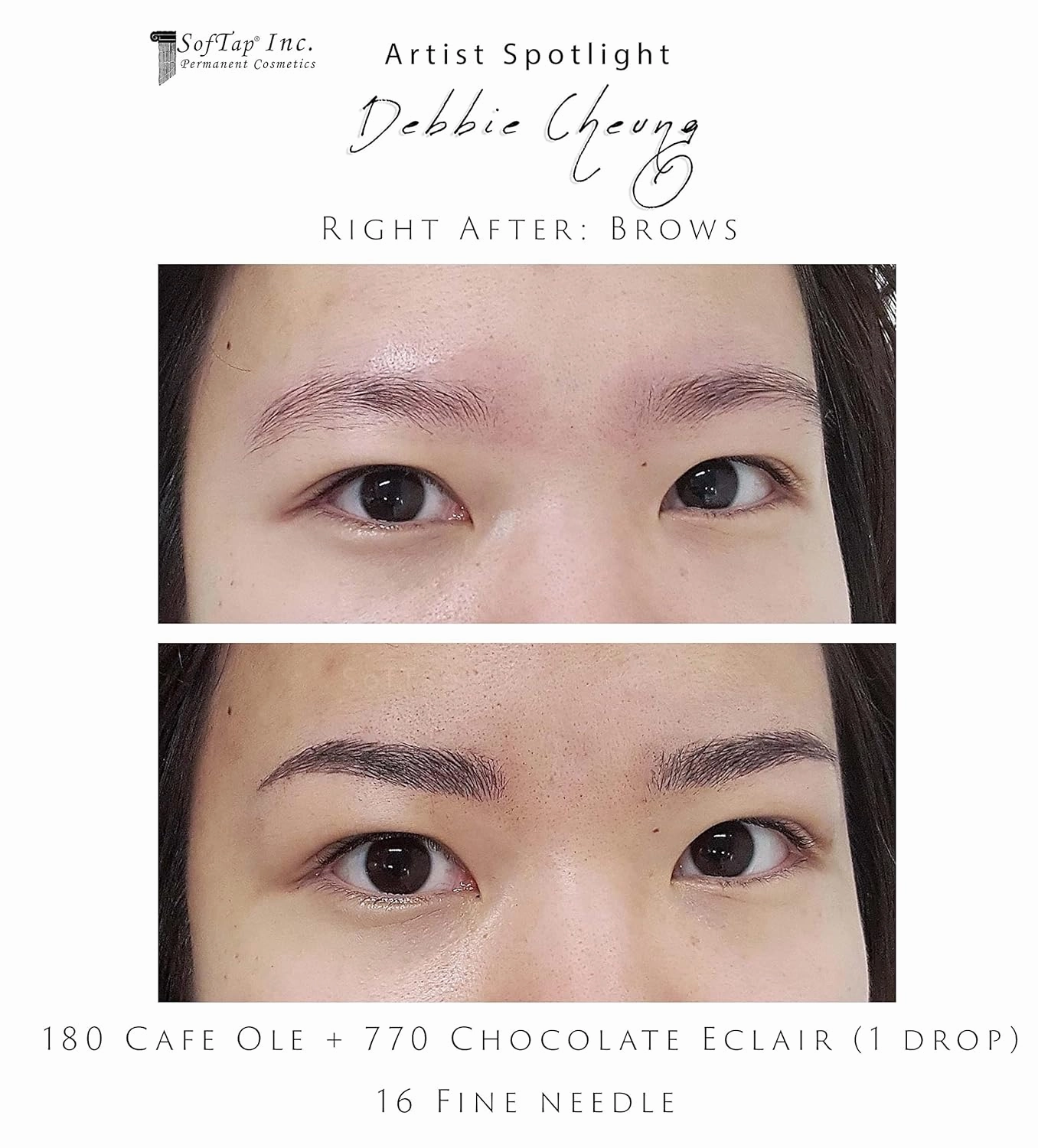 SofTap Permanent Makeup Cafe Ole PMU eyeliner, eyes, lash enhancement, smokey, soft, solid, cat eye, winged eyeliner, bold, special FX effects (Cafe Ole)