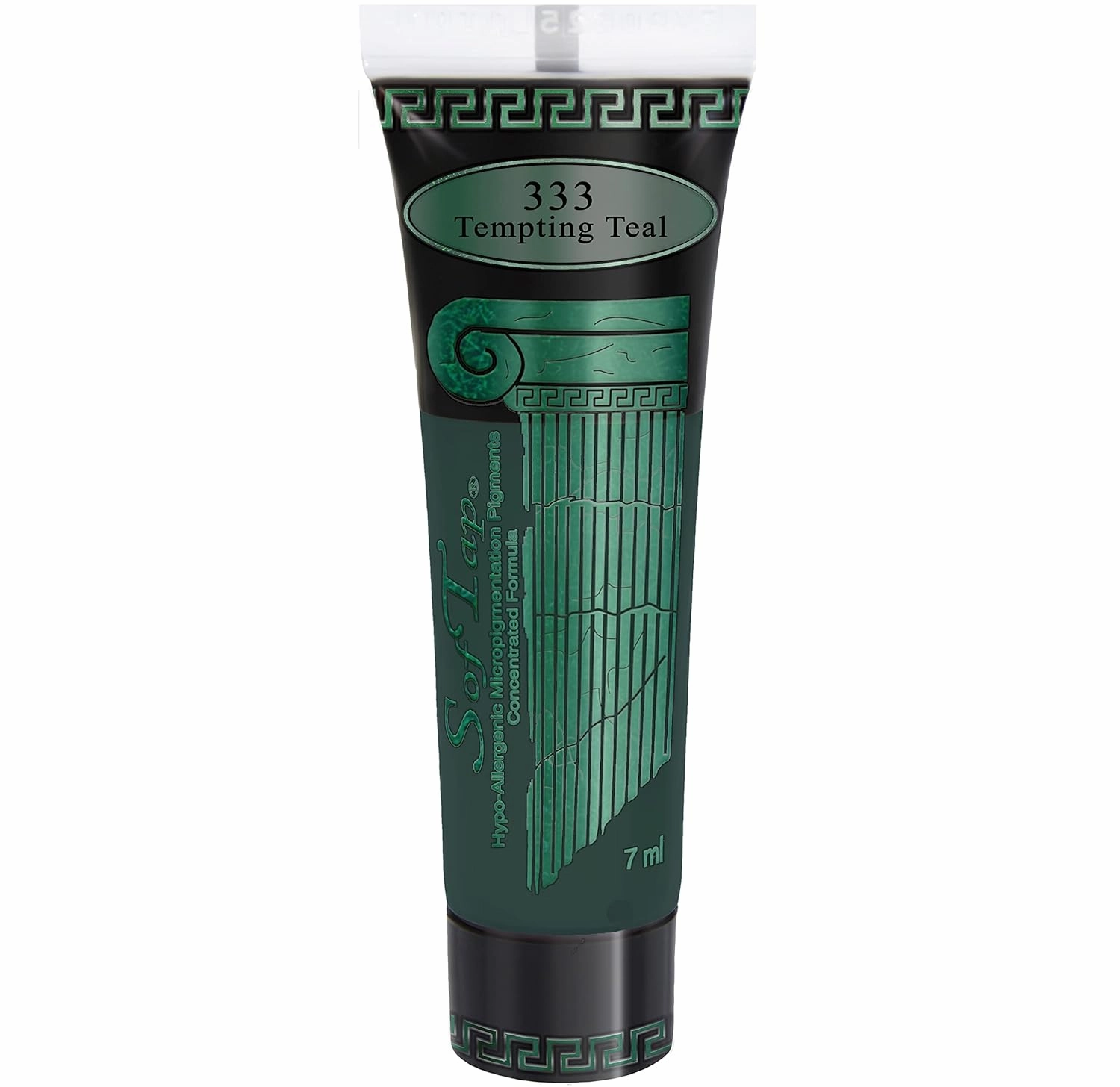 SofTap Permanent Makeup Tempting Teal PMU eyeliner, eyes, lash enhancement, smokey, soft, solid, cat eye, winged eyeliner, bold, special FX effects green (Tempting Teal)
