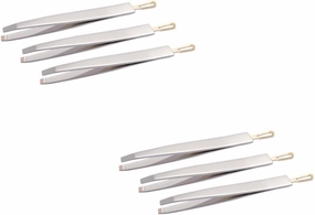 SOIMISS 6pcs Stainless Steel Eyebrow Tweezers for Removal for Beauty Tool for Eyebrow Shaping and Cleaning