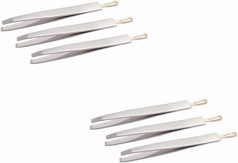 SOIMISS 6pcs Stainless Steel Eyebrow Tweezers for Removal for Beauty Tool for Eyebrow Shaping and Cleaning