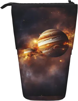 Solar System Jupiter Saturn print Multi functional storage bag, makeup bag wallet, stylish and multifunctional bag