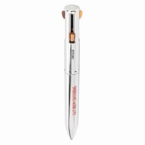 Sonew 4 In1 Eyebrow Contour Highlight Pen, Waterproof ing Eyebrow Tint Pen Brow Defining Pencil Eye Makeup Beauty Tool for Women Girls (2# Medium)