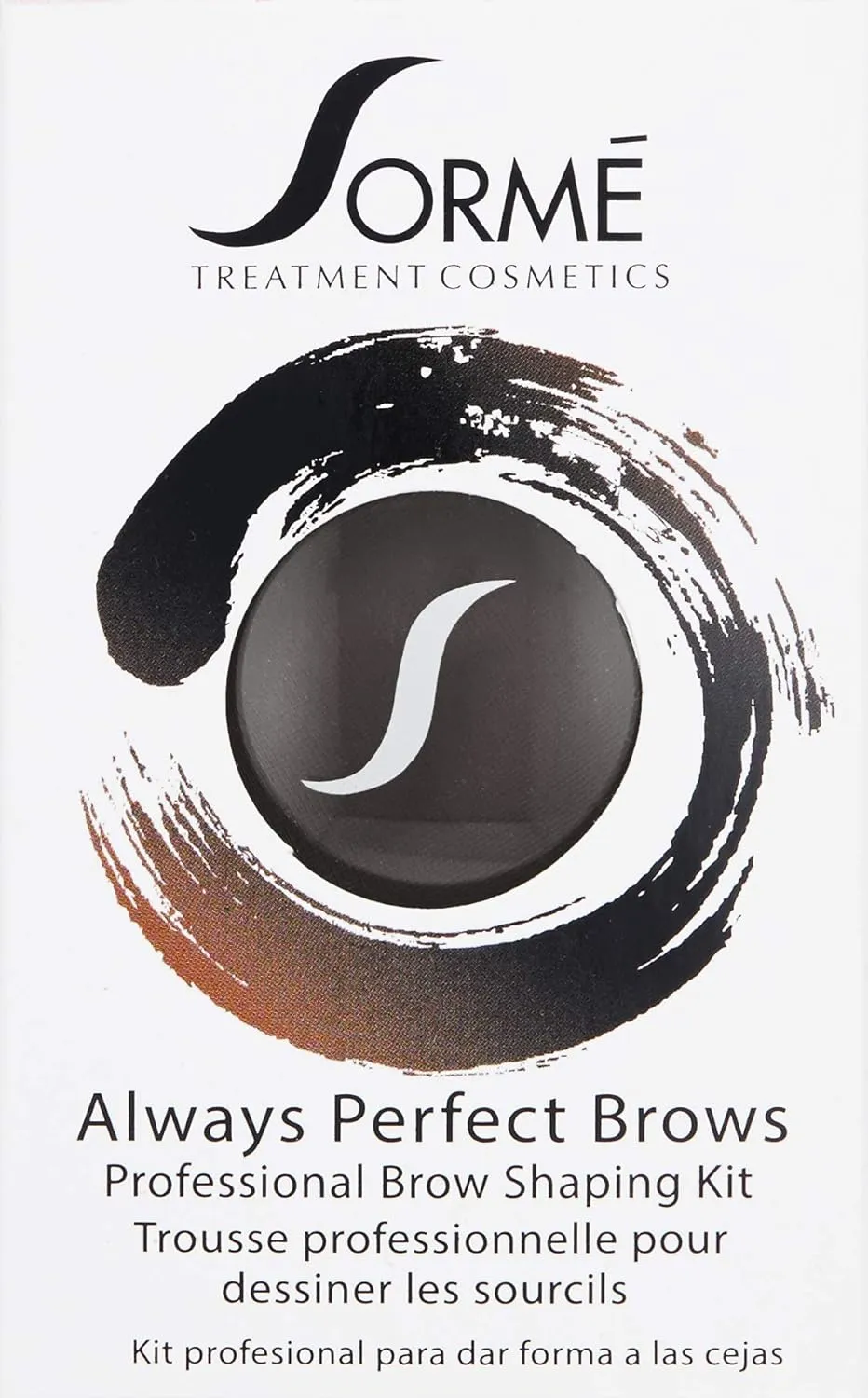 SORMÉ Smudge Proof Long Lasting Eye brow Powder for Women - Always Perfect Brows with Brush and 3 Shaping Eyebrow Stencils (Fine, Medium, Full) - Finest Color Pigment Eyebrow Filler - Dark Smoke