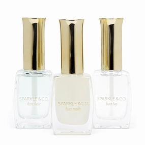 Sparkle & Co. Black Luxe Base, Top, Matte Trio