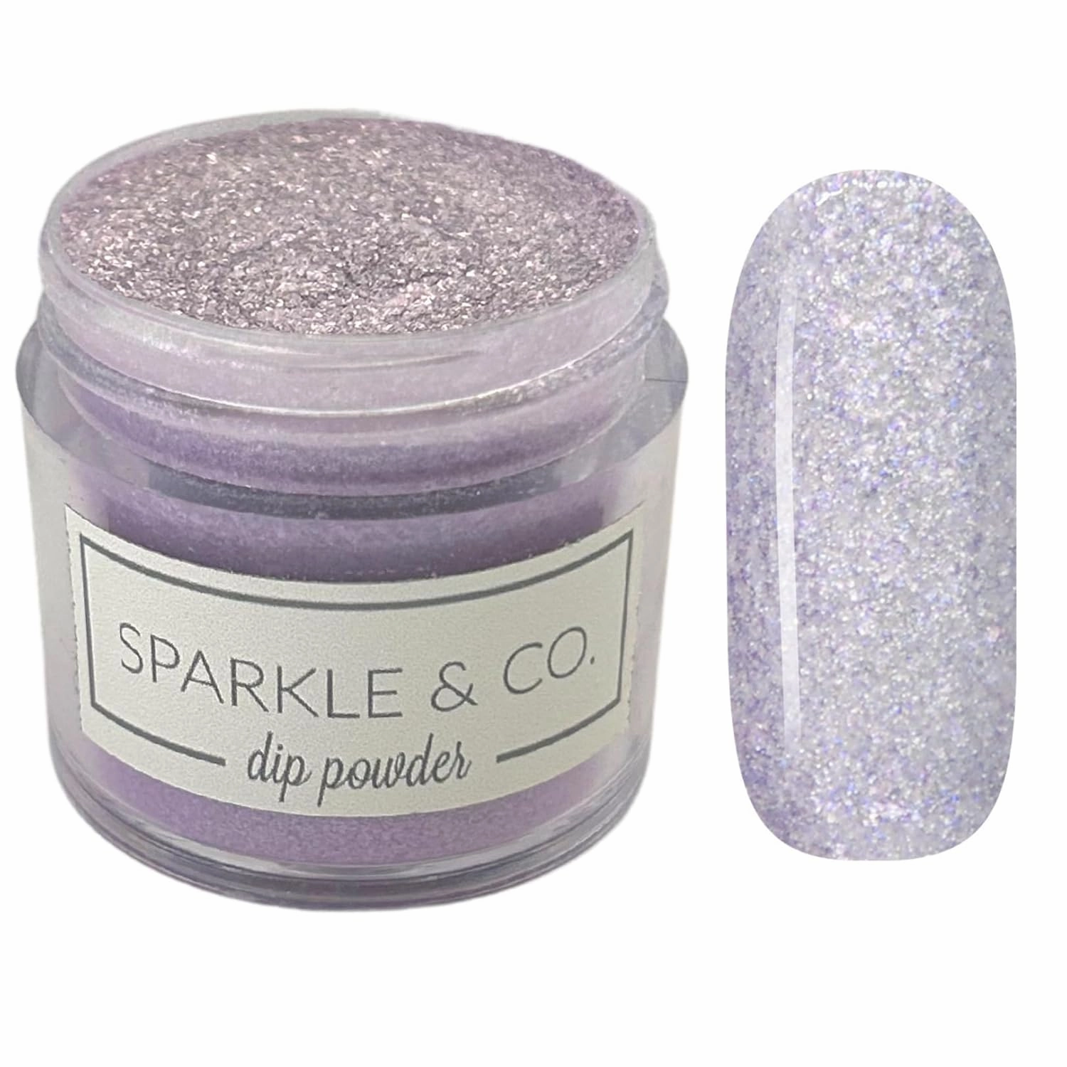 Sparkle & Co. Dip Powders – dp.230 Vintage Violet (Shimmery Purple) 1 Ounce Dipping Powder Jar For Manicure DIY Spring Shade, No Lamp Needed