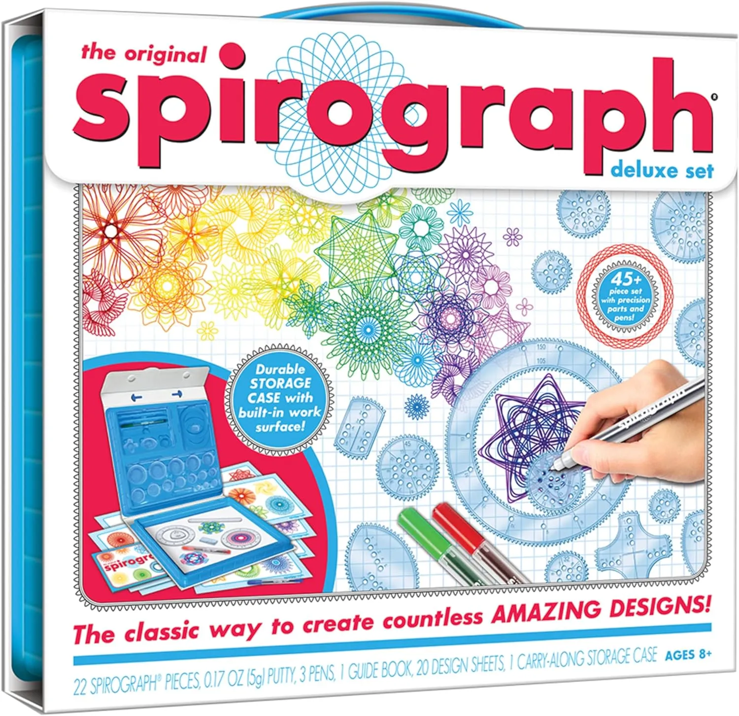 Spirograph — Deluxe Set — Spiral Art Drawing Kit — The Classic Way to Make Countless Amazing Designs — For Kids Ages 8 