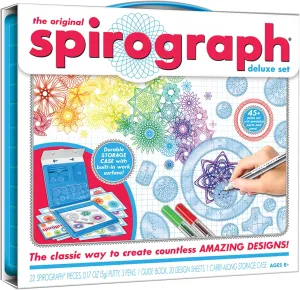 Spirograph — Deluxe Set — Spiral Art Drawing Kit — The Classic Way to Make Countless Amazing Designs — For Kids Ages 8 