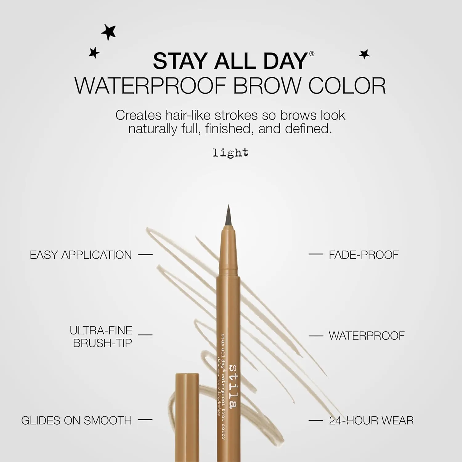 Stay All Day® Waterproof Brow Color | Shape & Define Eyebrows, Long-Lasting Wear, Fine Brush-Tip for Precise & Easy Application
