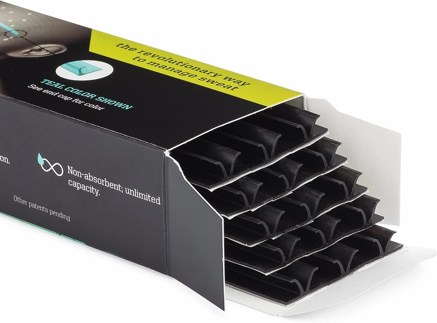 Strip | Sweat-Diverting, Adhesive Strips That Channel Sweat Away from Your Eyes and Glasses | Non-Absorbent for Unlimited Capacity