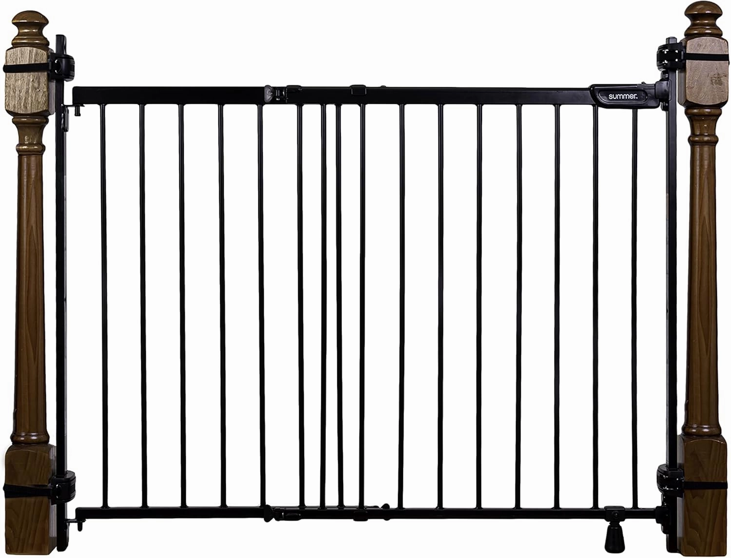 Summer Infant Metal Banister & Stair Safety Baby Gate, 31'-46' Wide, 32.5' Tall, Banister & Wall Mount, Black