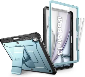 SUPCASE for iPad Air 13 Inch Case M3/M2 (2025/2024) with Pencil Holder (Unicorn Beetle Pro), [Built-in Screen Protector & Stand] [Military-Grade Protection] Rugged Cover for iPad Air 13 Inch, Arctic