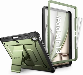 SUPCASE for iPad Air 13 Inch Case M3/M2 (2025/2024) with Pencil Holder (Unicorn Beetle Pro), [Built-in Screen Protector & Stand] [Military-Grade Protection] Rugged Cover for iPad Air 13 Inch, Guldan