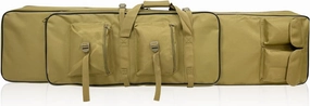 Sutekus Tactical Double Rifle Case, Gun Case, Padded Rifle Storage Backpack Integrated Pistol and Magazine Storage (3 Sizes 2 color)