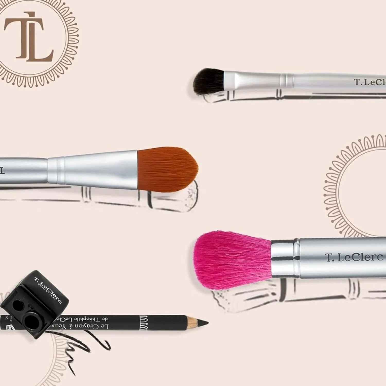 T. LeClerc Waterproof Eye Pencil - Creamy Contour Eyeliner for Water Line & Lash Line Precision Sharp Tip Long Lasting & Defining Easy to Color Smudge Proof Smokey Eye Makeup (Noir Parisien)