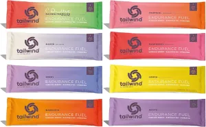 Tailwind Grab-and-Go Endurance Fuel Single Serve Assorted Flavors (Pack of 8) - Hydration Drink Mix with Electrolytes, Carbohydrates - Non-GMO, Gluten-Free, Vegan, No Soy or Dairy