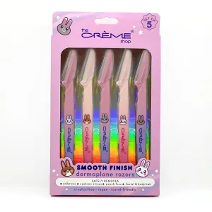 The Crème Shop Smooth Finish Dermaplane Razors | Face Razors for Women | Stocking Stuffers for Women (Pack of 5)